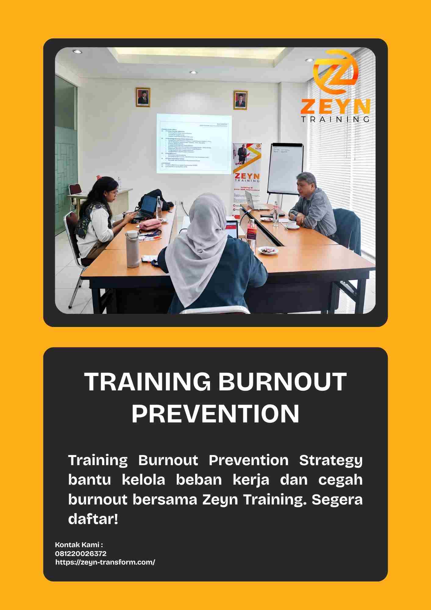 pelatihan BURNOUT PREVENTION di jakarta