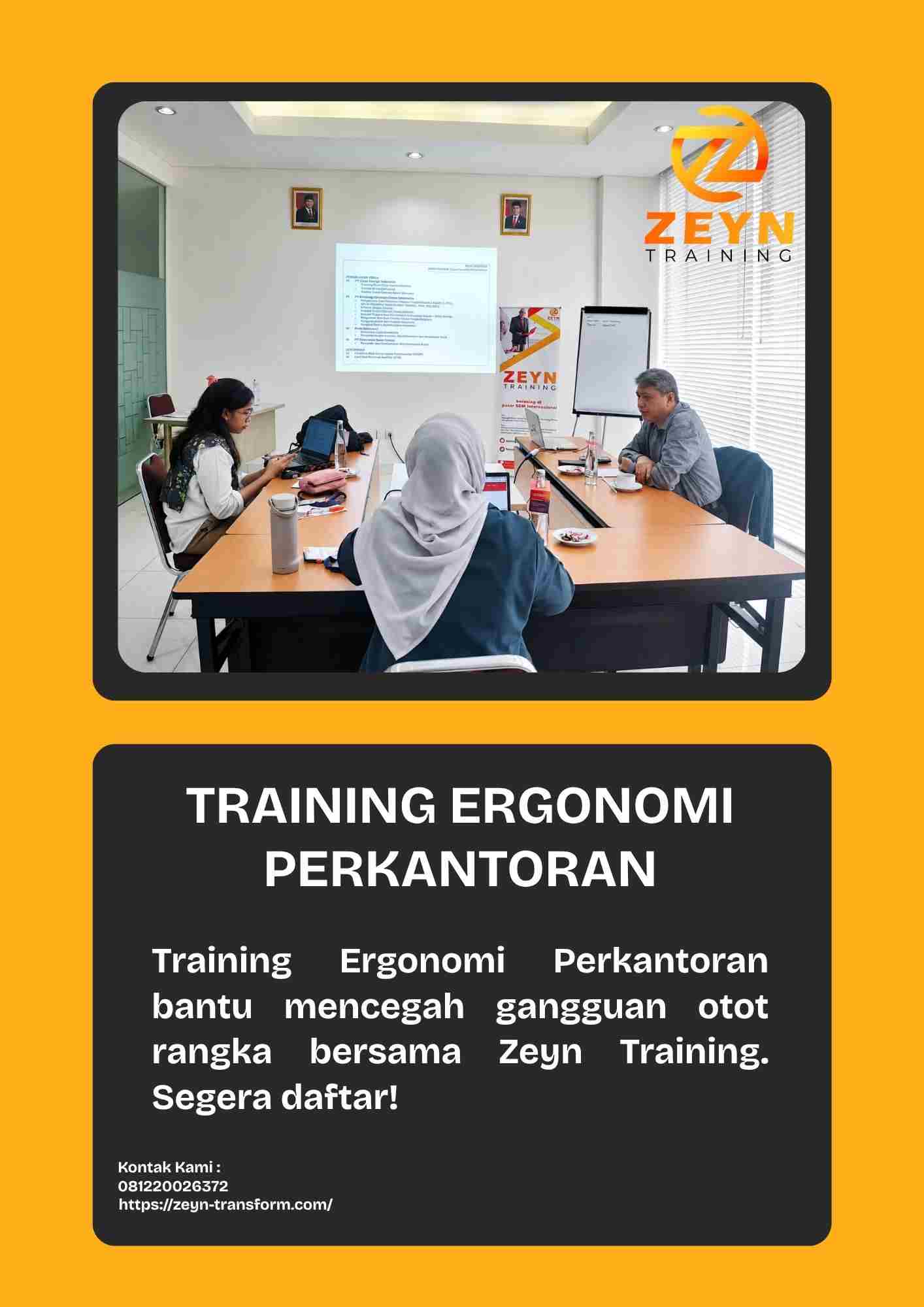 pelatihan ERGONOMI PERKANTORAN di jakarta