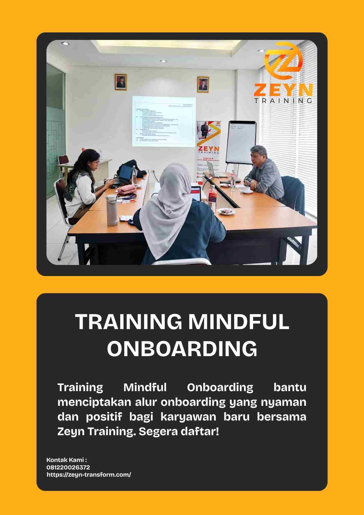 pelatihan MINDFUL ONBOARDING di jakarta