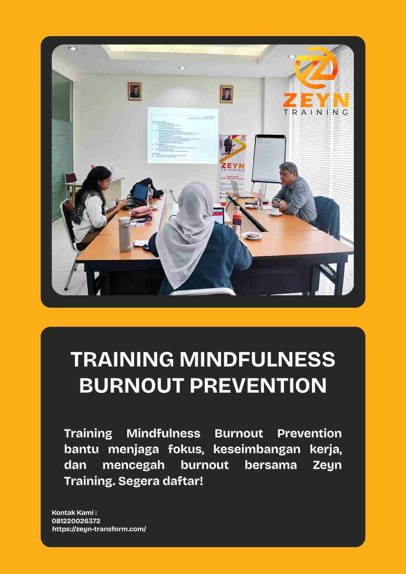 pelatihan MINDFULNESS BURNOUT PREVENTION di jakarta